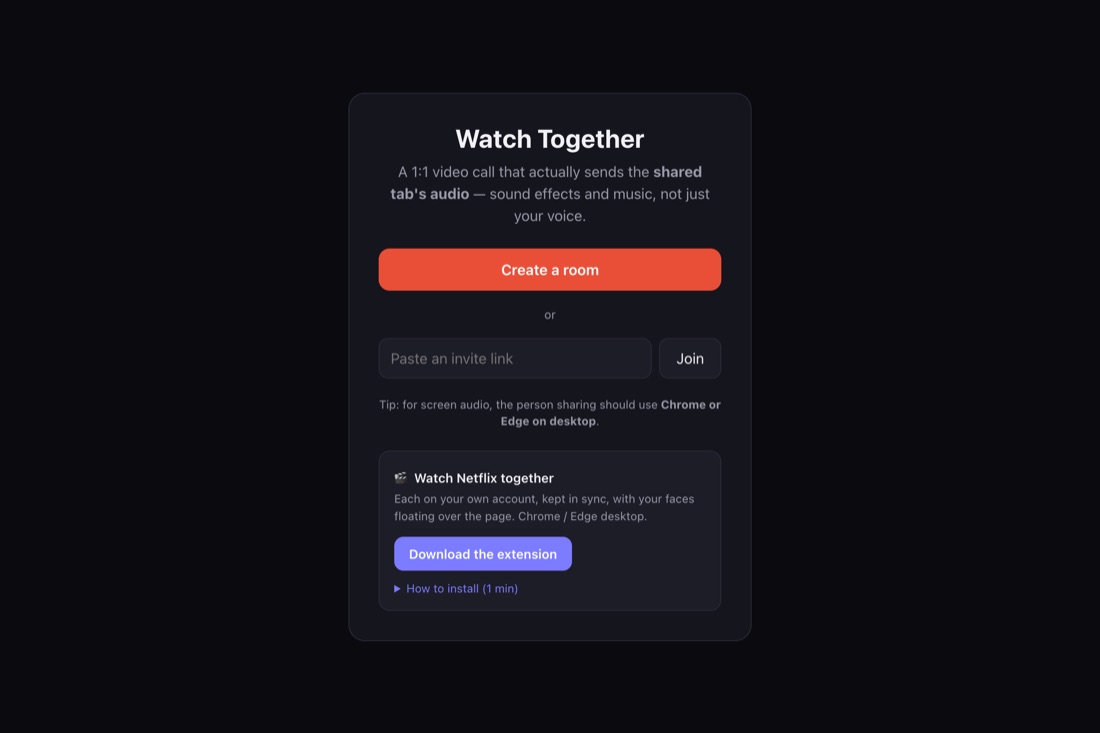 Watch Together — sync video calls